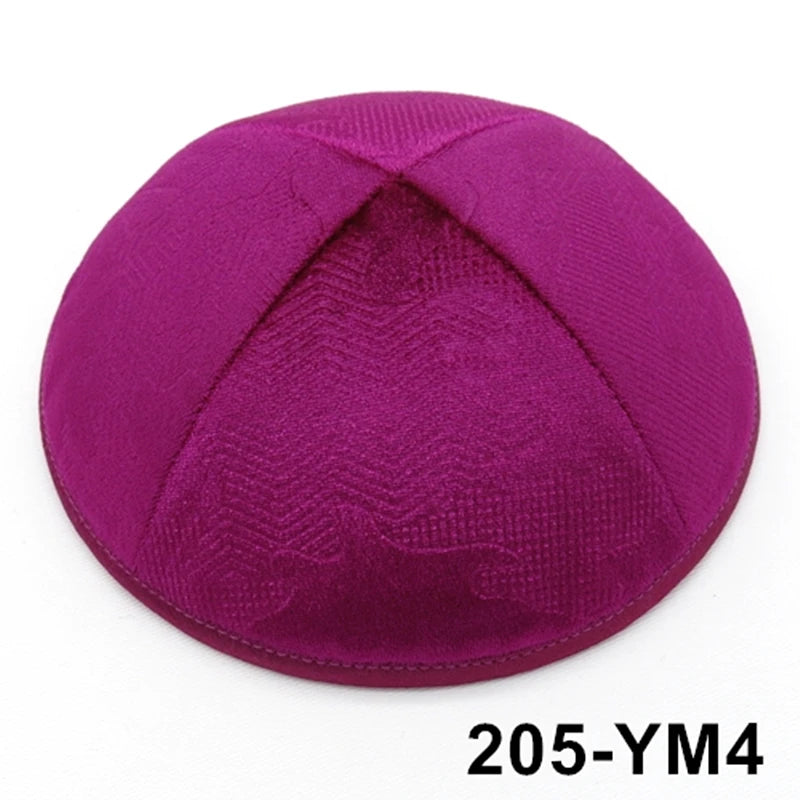 GIU 19cm Jewish Velvet Kippah Kippot Kipa Caps Skullies Beanies Yarmulke Kipot Dome For Wedding And Events
