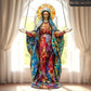 2D Sacred Acrylic Sun Catcher Virgin Mary Hanging Decoration Religious Christmas Ornament Light Collector for Living Room Church