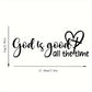 1PC "God Is Good, All The Time" Christian Bible Verse Sticker Elegant Font with Heart Symbol Durable Vinyl Decal for Car Window