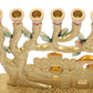 Aluminum Alloy Luxurious Jerusalem Holder 9 Branch Jewish Gold Menorah Holder Candelabra Hanukkah Candlestick
