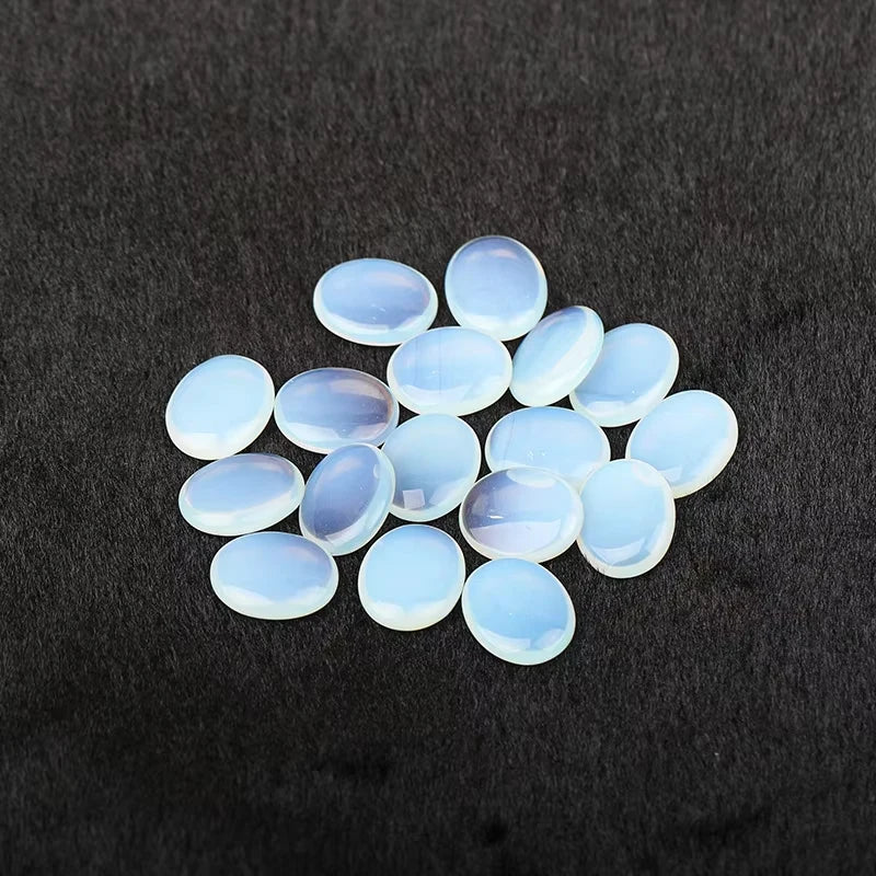 JH18-1 5/10Pcs Natural Crystal Palm Stone, 2cm Oval Shaped Raw Gemstone for Handheld Worry Stone Reiki Healing Massage Decor