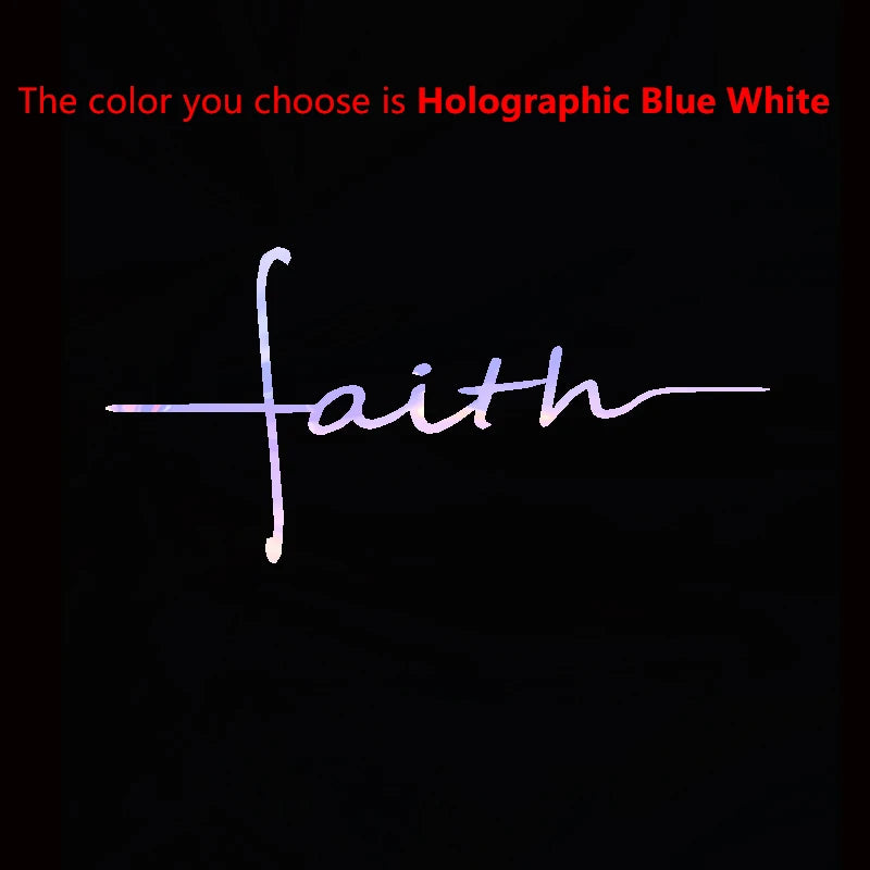 Faith Cross Decal Christian Religious Vinyl Sticker Car Window Decor ,  Women's Christian Laptop Decals for Apple MacBook Decor
