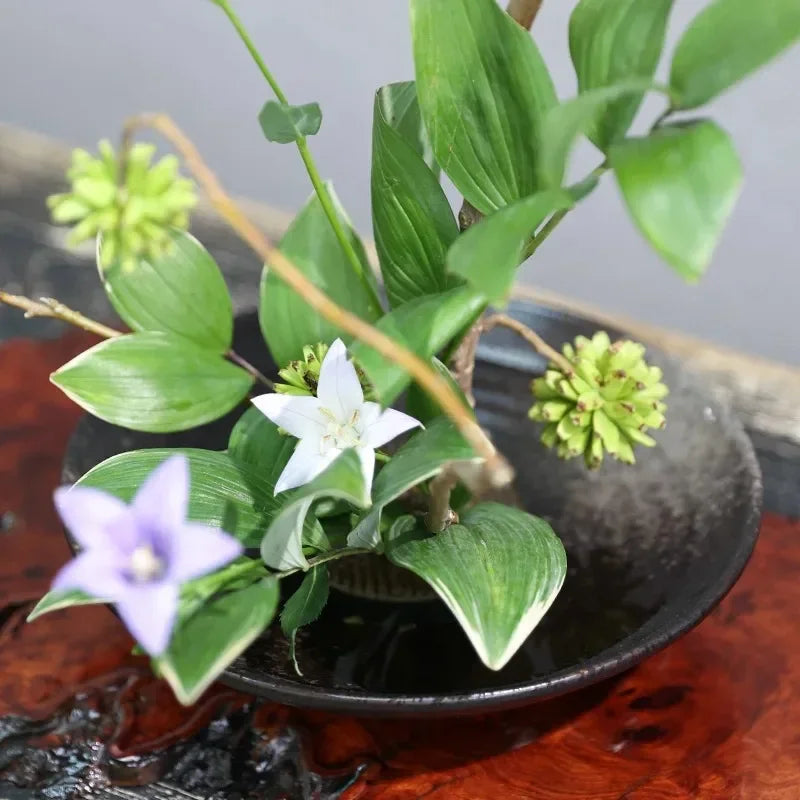 Japanese Ceramic Frog Vase Bouquet Ikebana Flower Arrangement Bowl Device Ikebana Centerpieces Tea Table Decoration