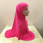 Women 2 Piece Solid Color Amira Jersey Muslim Hijab Soft Stretch Head Scarf with Tube Inner Underscarf Cap Hood Prayer Turbante