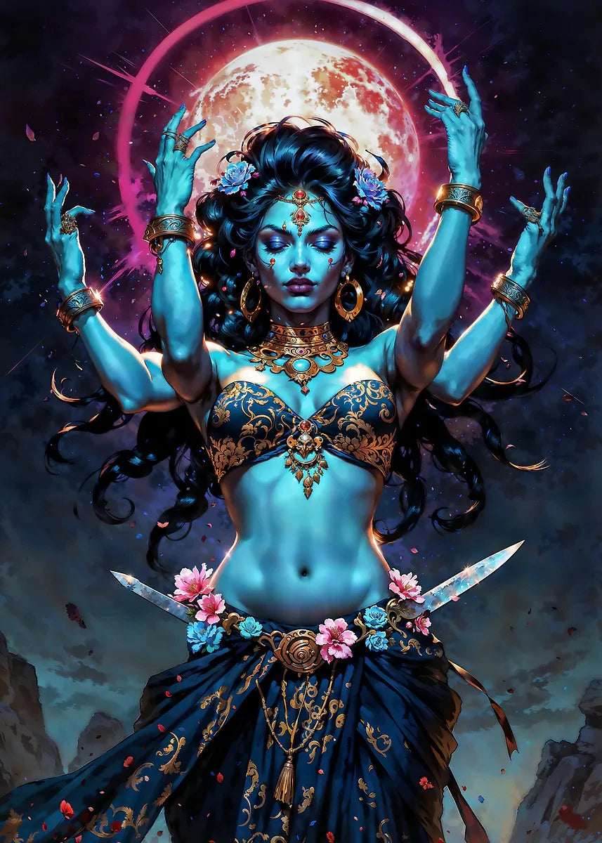 Hindu God Lord Krishna Shiva Ganesha Meditation Indian Traditional Artwork Poster Canvas Painting Wall Pictures Home Decor Gift