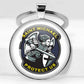 25mm/30MM Archangel Saint Michael Protect Me Holy Shield Angel Protection Glass Pendant Christian Keychains Jewelry Gift