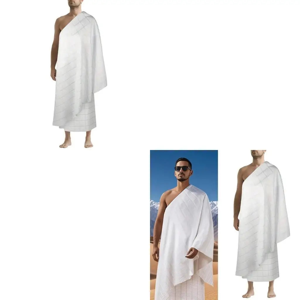 Ihram Towel Set Ahram Ehram for Hajj and Umrah Essentials Islamic Clothing