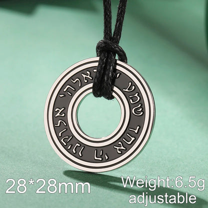 Dawapara Jewish Star of David Hebrew Shema Necklace Judaica Prayer Blessing Holy Pendant Stainless Steel Kabbalah Jewelry