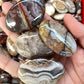 1pc Red Mexican Agate Palm Stone,  Stunning Crystal from Mexico, Worry Stone Gift. Polished Palm Stone Makes a Lovely Present