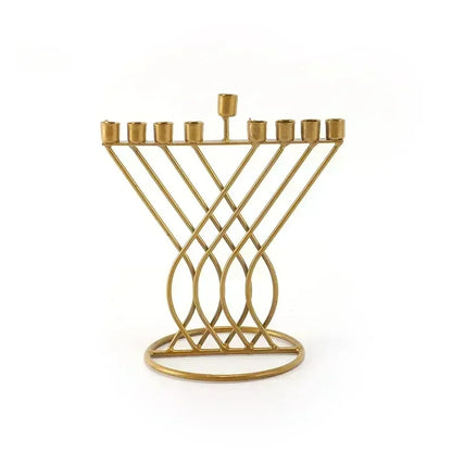 Hanukkah party iron craft decorations, Sabbath gift Chankiah Menorah, 9 lamp Judaica candle holders,