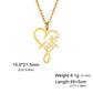 Unift Christian Faith Heart Necklace for Women Stainless Steel Vintage Religious God Bless Prayer Wedding Jewelry Gift Wholesale