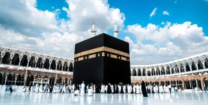 Holy City Mecca Islamic Sacred Landscape Muslim Mosque Canvas Paintings Poster and Print Wall Art Pictures for Living Home Decor