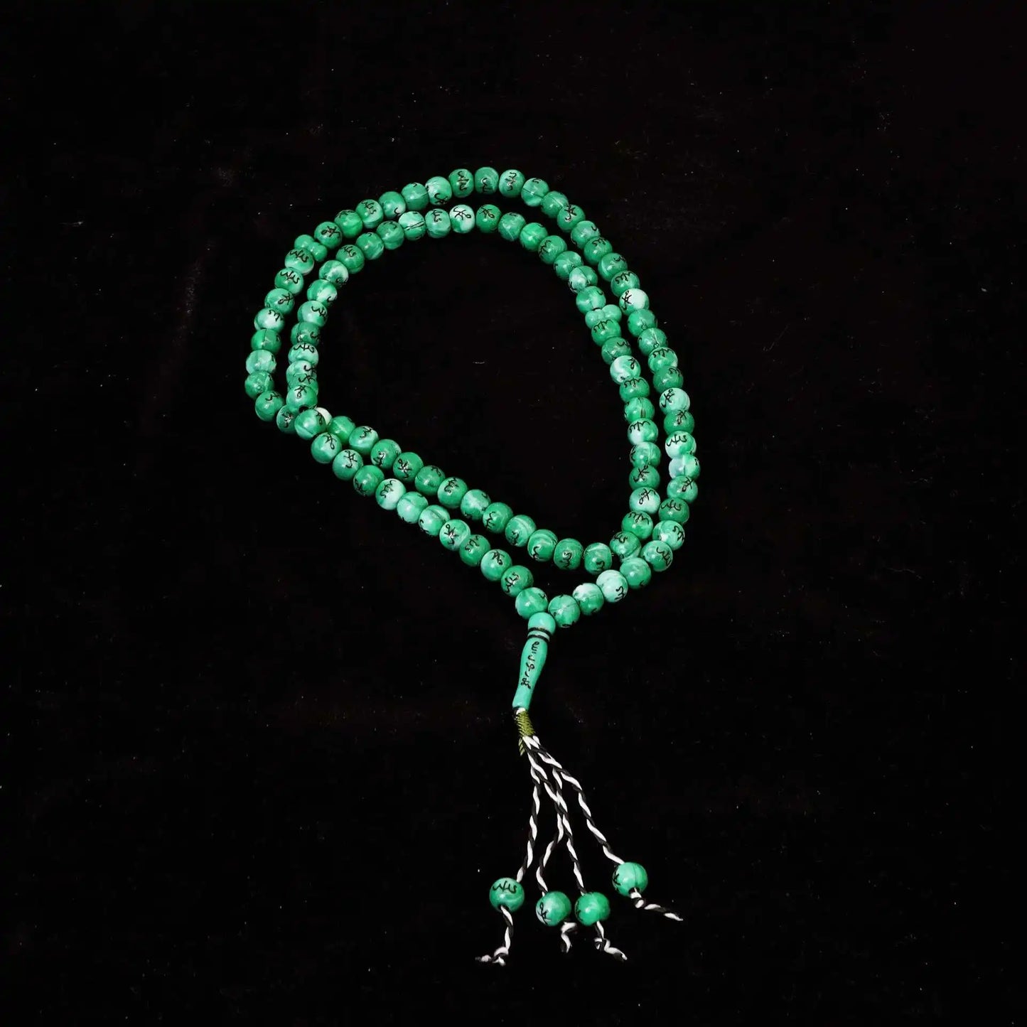 Middle East Style 99 Beads Tasbih Prayer Beads Arabesque Resin Bracelet Unisex round Beads Polished Finish for Gift