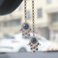 Evil Eye Hamsa Hand Car Hanging Key Chain Amulet  Good Luck Decor Gifts for Auto Rearview Mirror Pendant Decoraction