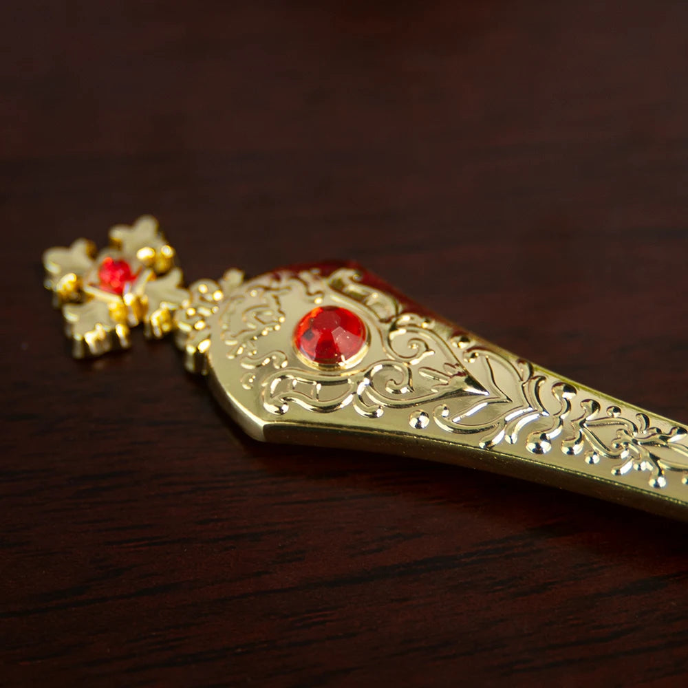 HTISOK Church Product Religion Accessory Gold Plated Orthodox Holy Water Spoon Religious Rituals for Church Decoration