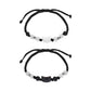 2pcs Natural Moonstone Obsidian Bracelets Couple Minimalist Bracelet Handmade Cute Black White Cat Bracelet Party Jewelry Gifts