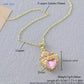 MHS.SUN Gold Plated Sacred Heart of Jesus Cross Necklace Red Zircon Religious Catholic Pendant Necklaces For Women Girls Jewelry