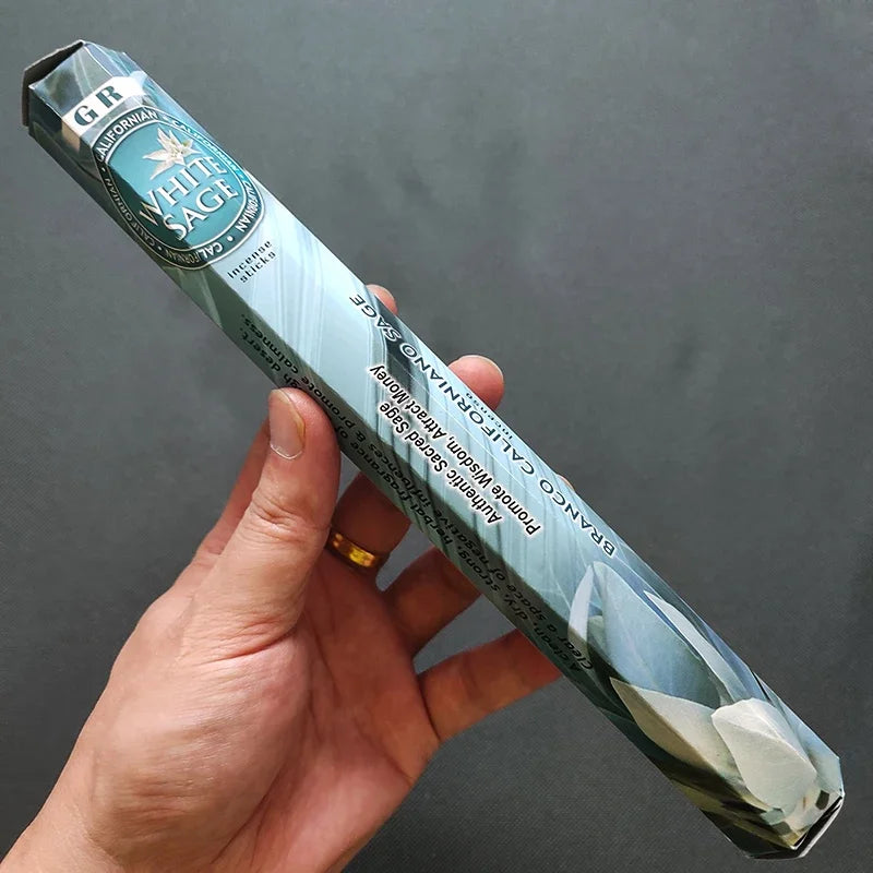 20 sticks White Sage Insense Sticks Natural Indian incense Aromatherapy Meditaion Palo Santo Linving Room Fragrance Joss sticks