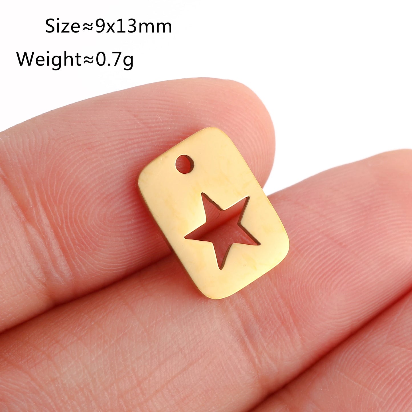 5PCS/Lot Celestial Mini Star Charms Stainless Steel Pentagram/Astral/Meteor/Moon Pendant DIY for Earring Bracelet Jewelry Making