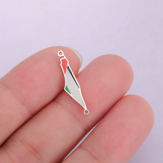 Teamer Stainless Steel Jewish Star of David Israel Map Hebrew Letter Charm Pendant for Jewelry Making Necklace DIY Wholesale