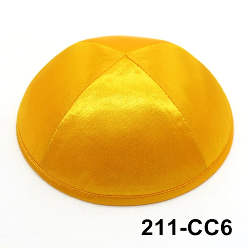 GIU 19cm Satin Jewish Hats Caps Skullies Beanies Kippot Yarmulke Kippah Dome Kipa For Wedding And Events