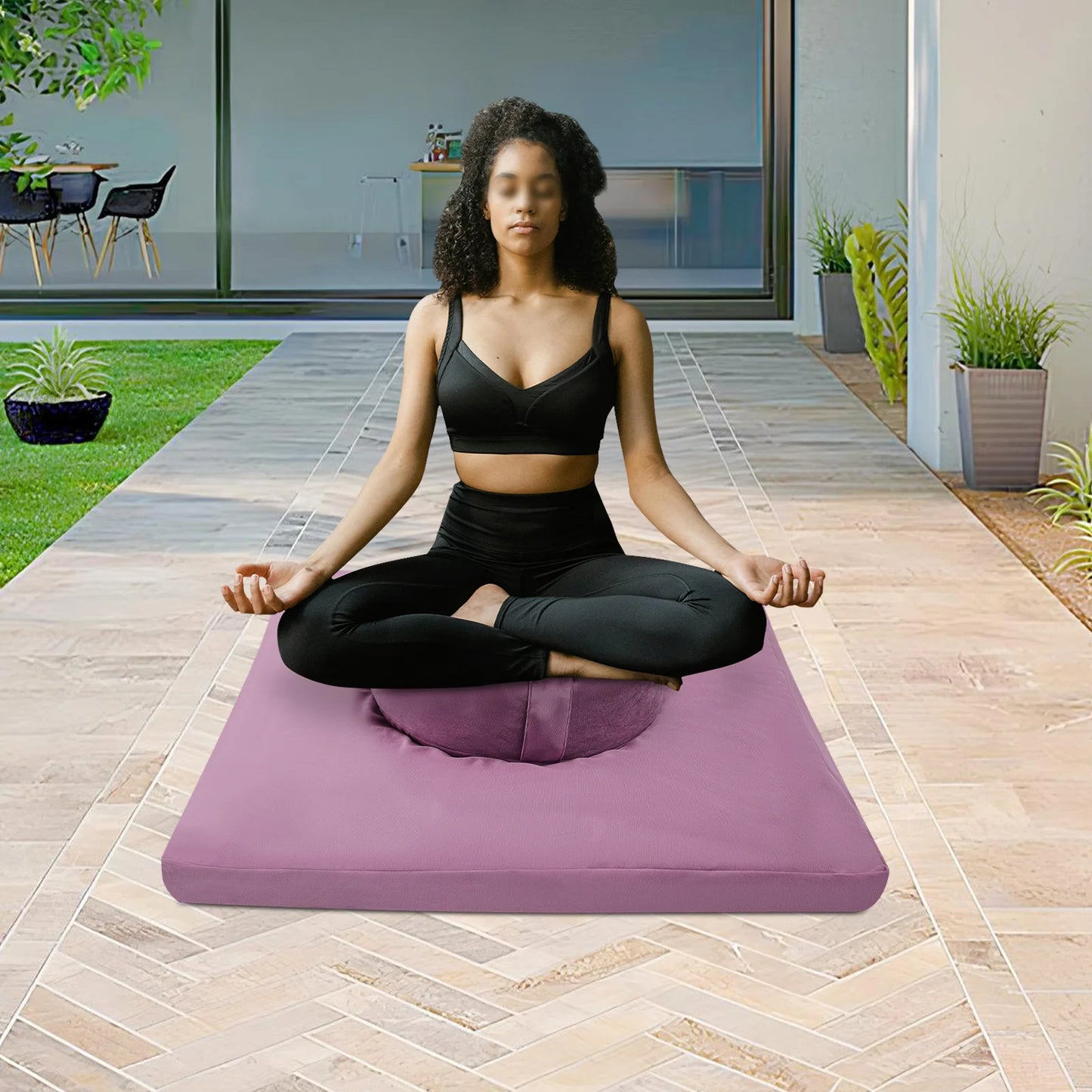 Buckwheat Husk Meditation Kissen Set, Velvet, Home Meditation Cushion Set,Fitness mat,Multiple Colors Available