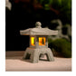 New Mini Pagoda Lantern Light Garden Statue Decorative Sand Stone Micro Landscape Lamp Zen Yard Miniature Bonsai