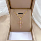 Exquisite Gold Color Stainless Steel Inlaid Crystal Cross Pendant Necklace for Women Men Luxury Full of Zircon Chokers Jewelry