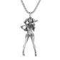 Classic Angel Pendant Necklace Handmade Seraph Prayer Pendant Long Chain Necklace Men Women Jewelry Anniversary Gift