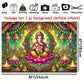 Lord Ganesha Wall Tapestry Hindu Elephant God Canvas Art  Wall Hanging Home Temple Decor Diwali Gift Yoga Meditation Room