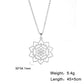 Flower of Life Sacred Geometry Necklace Stainless Steel Mandala Neck Chain Women Men Vintage Universal Spiritual Jewelry
