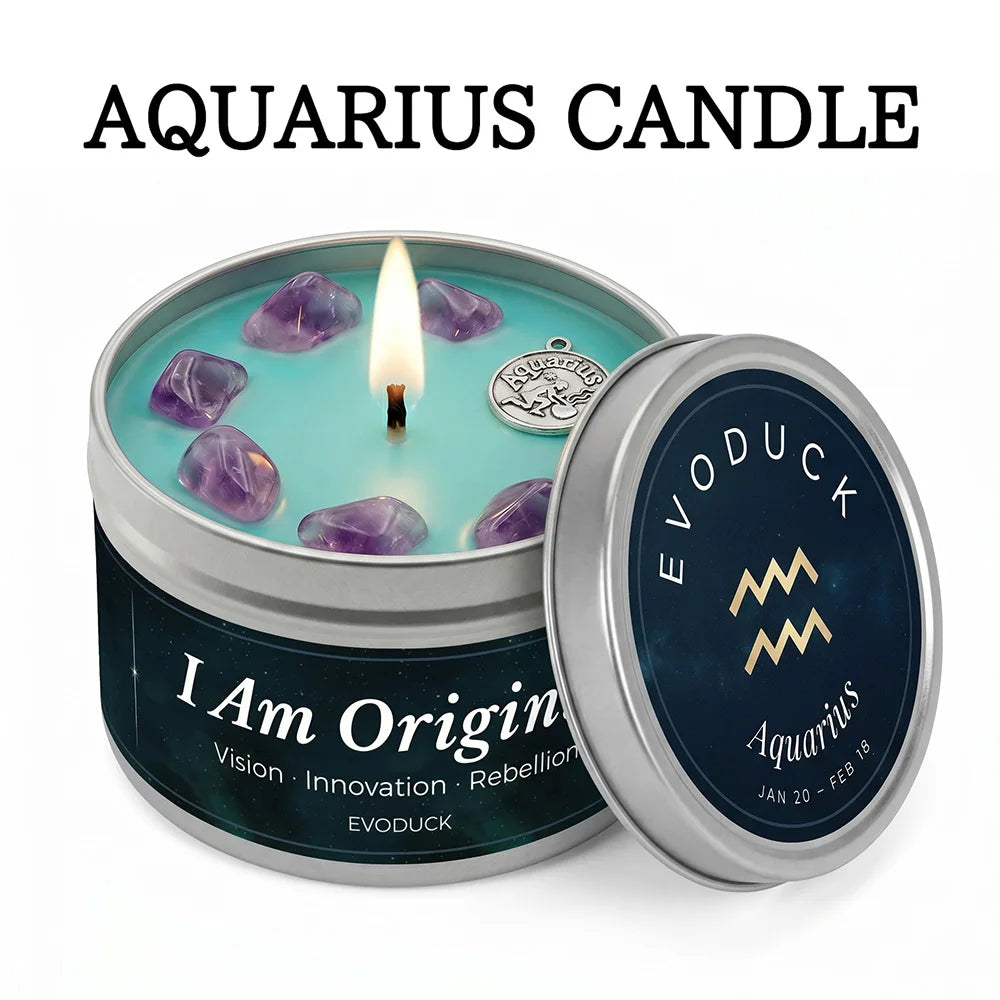 Scorpio Zodiac Scented Candle, Sandalwood Myrrh, Astrology Aromatherapy Candle in Tin, Home Fragrance Decor Birthday Gift, 3oz