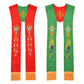 Clergy Stole Church Overlay Double Sided Cross Gold Tassels Scarf for Priest Choir