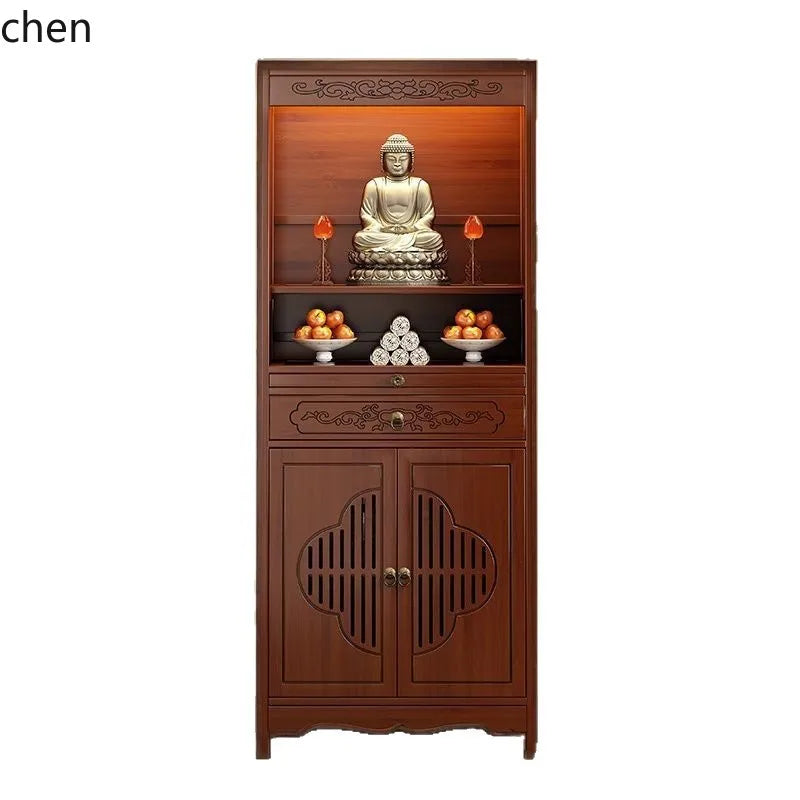 HXL Altar Incense Case Buddha Altar God of Wealth Worship Altar Table Buddha Cabinet