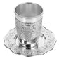 1 set Sturdy Blessing Wine Glass Set Cup Plate Embossed Religious Holiday Shabbat Passover Jewish Cup Festival Ceremony Drinking
