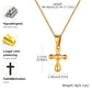 Vnox Stylish Stainless Steel Creative Cross Necklace, Classic Religious Women's Zircon Pendant, Fashion Jewelry Accessories