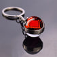 Circuit Board Pattern Keychains Double Sided Glass Ball Pendant Key Chains Computer Geek Keyring Creative Fashion Jewelry Gifts