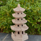 Japanese Pagoda Statue Zen Garden Lantern Resin Stone Tower Sculpture Buddha Decor for Patio Backyard Meditation Home Ornament