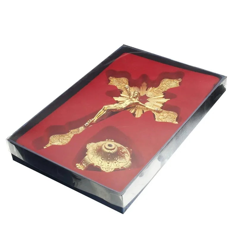 Church Relics Figurines Crucifix Jesus Christ On The Stand Cross Home Chapel Decoration Wall Crosses
