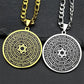 Jewish Bible Stainless Steel Hexagram Pendant Necklace Women Men Gold Color 72 Names Of The God Moses Mezuzah Enamel Jewelry