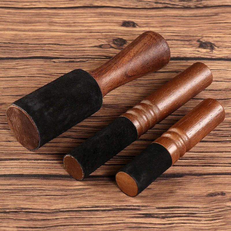 Handmade Tibetan Singing Bowl with Leather Stick, Buddhist Meditation, Sound Bowl, Knocking Hammer, Grinding Rod, Dropship