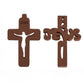 10pcs Mini Wooden Crosses Pendants INRI Jesus Crucifix Prayer Cross Christian Easter Decor Baptism Gift DIY Jewelry Keychain
