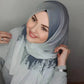 Islamic Fashion Chiffon Hijab Abaya Hijabs For Woman Abayas Jersey Head Wrap Scarf Muslim Dress Women Turbans Instant Turban