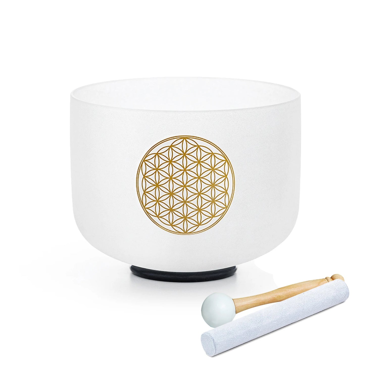 528hz C Note Crystal Singing Bowl Set Life Flower Design Quartz Sound Chakra Bowl Yoga Meditation Healing