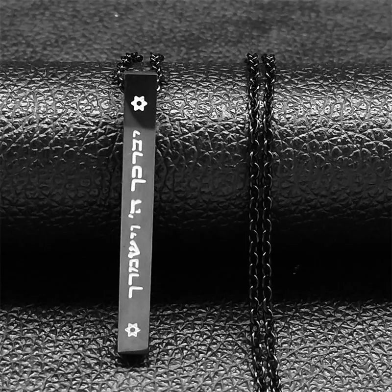Hip Hop Jewish Hexagram Long Necklaces Stainless Steel David Star Israel Mezuzah Necklace Sweater Neck Chain Jewelry Gifts NA193
