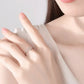 YILUOCD Hollow Hexagon Zircon Jewish Ring for Women Magen Star of David Adjustable Rings Promise Jewelry Gift