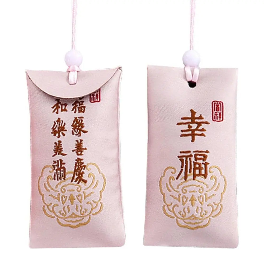 Lucky Spiritual Salt Pouch Spiritual Salt with Sachet Buddhist Spiritual Salt Pouch Necklace Amulet Blessing Sachets Pendant
