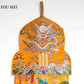 1Pcs Tibetan Style Embroidered Flags,1.4m Auspicious Dragon Pattern Home Decor Hanging Banner Buddhist Item Altar Prayer Flags