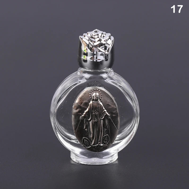 Empty Holy Water Jesus Bottle Religious Bottle Christian Baptism Supplies Refillable Portable Cosmetic Packaging Empty Bottle