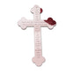 Religious Orthodox Aramaic Cross Aramaic Lord's Prayer Big Hanging Cross Acrylic Mirror Silver God Bless Baptism Church Paryer